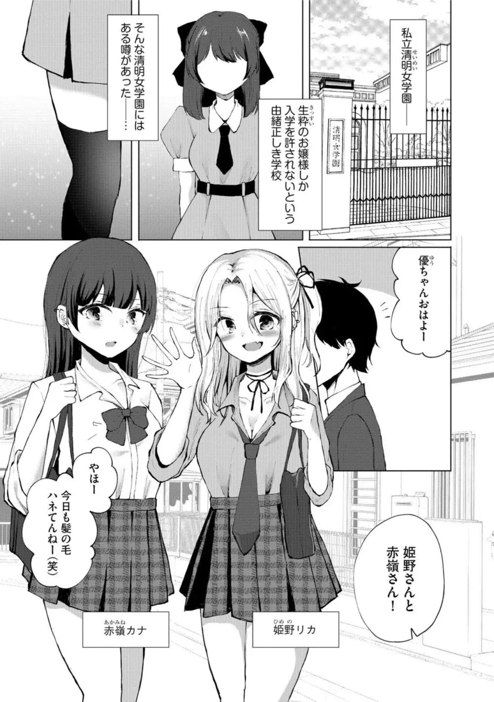 ドキッ!ビッチ生徒だらけのお嬢様校で学園公認ハーレム逆レイプ!? 1 Page.3