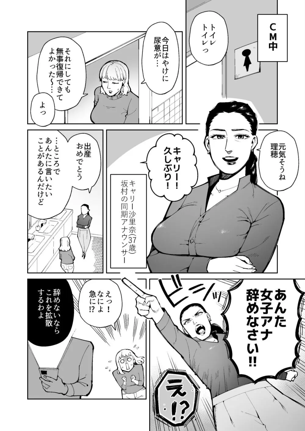 同僚の罠で公開脱糞した人妻女子アナウンサー Page.2