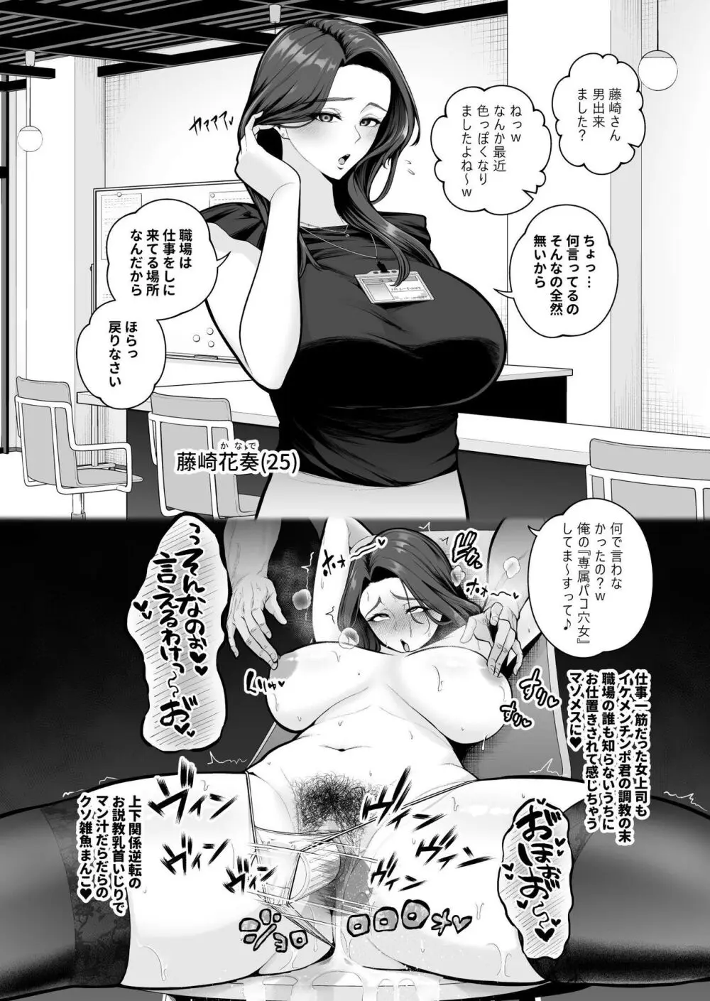 独身パワハラ女上司、イケメンチンポ君にメスにされる。２ Page.1