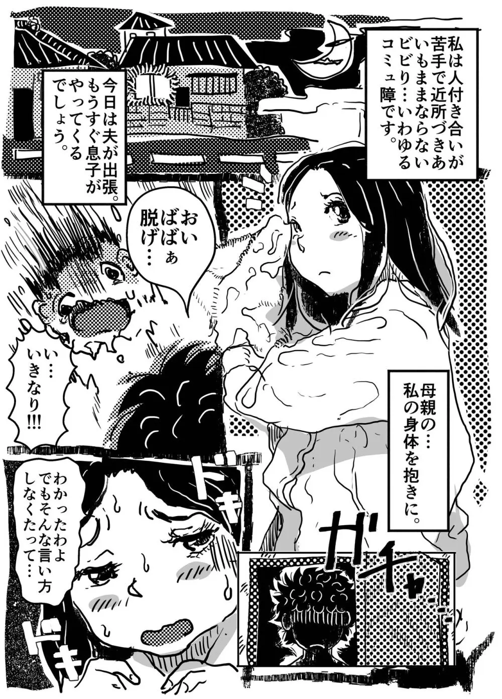 「コミュ障のお母さんと、そこに付け込んでセクハラする息子の話。」 Page.3