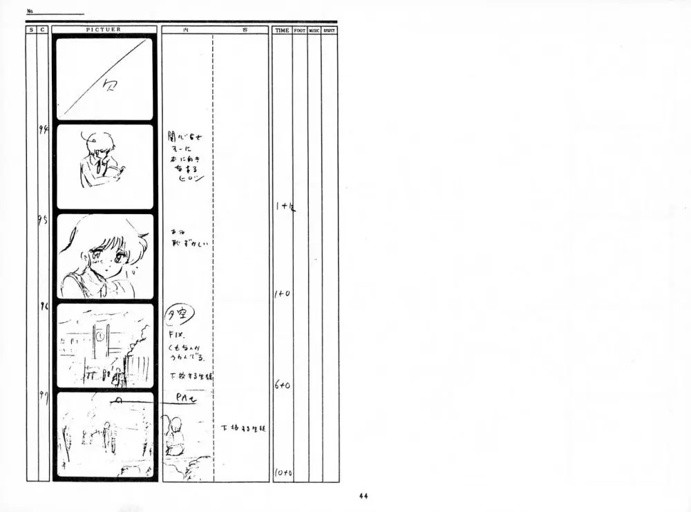 くりいむレモン 絵コンテ･設定資料集 PART1 ｢媚･妹･Baby｣ ＆ PART5｢亜美･AGAIN｣ Page.42