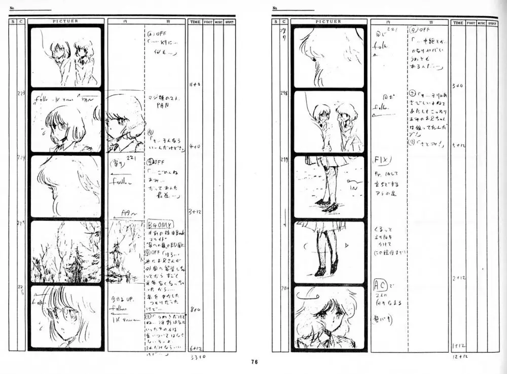 くりいむレモン 絵コンテ･設定資料集 PART1 ｢媚･妹･Baby｣ ＆ PART5｢亜美･AGAIN｣ Page.75