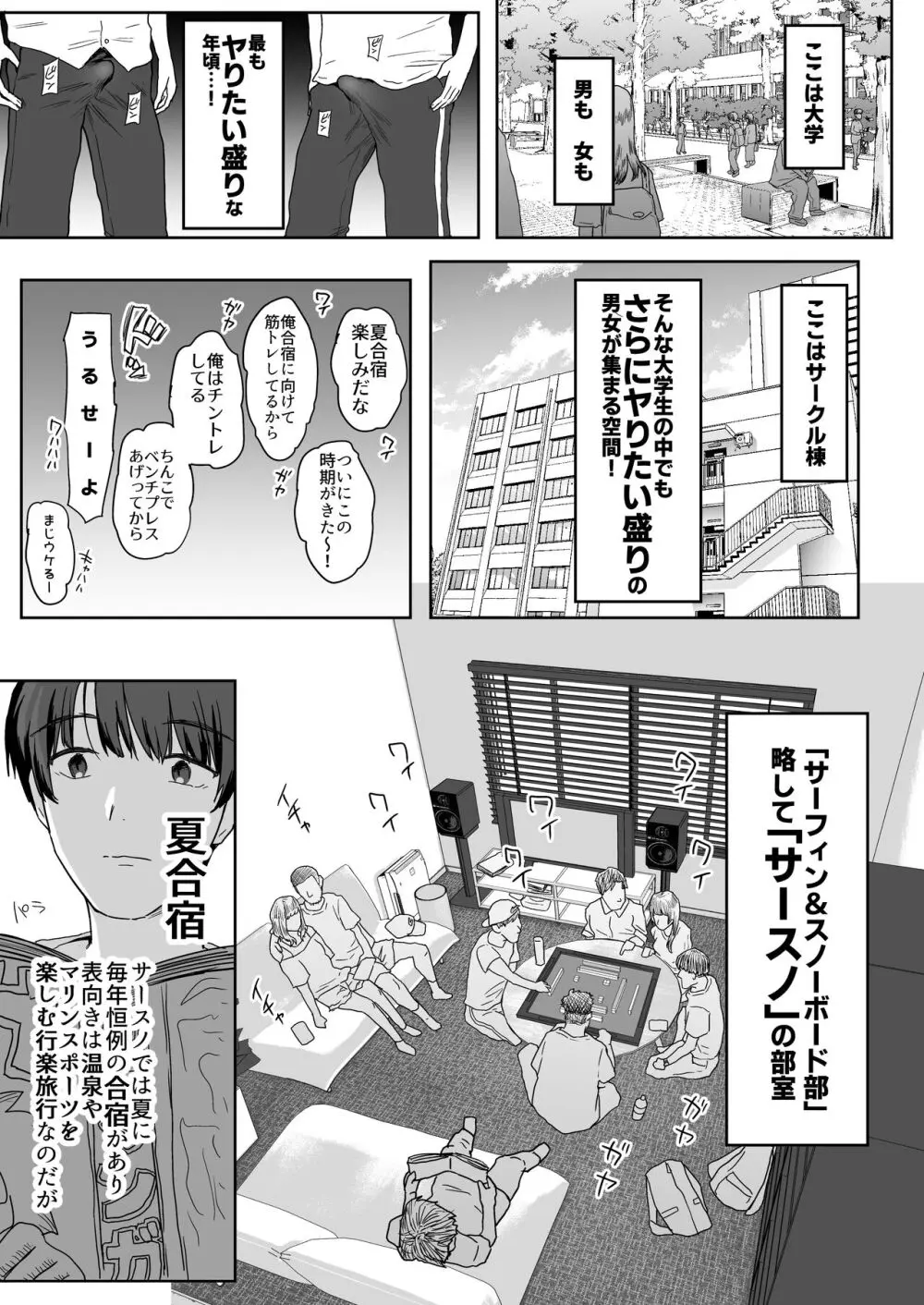 ヤリサー合宿に男は僕一人 Page.7