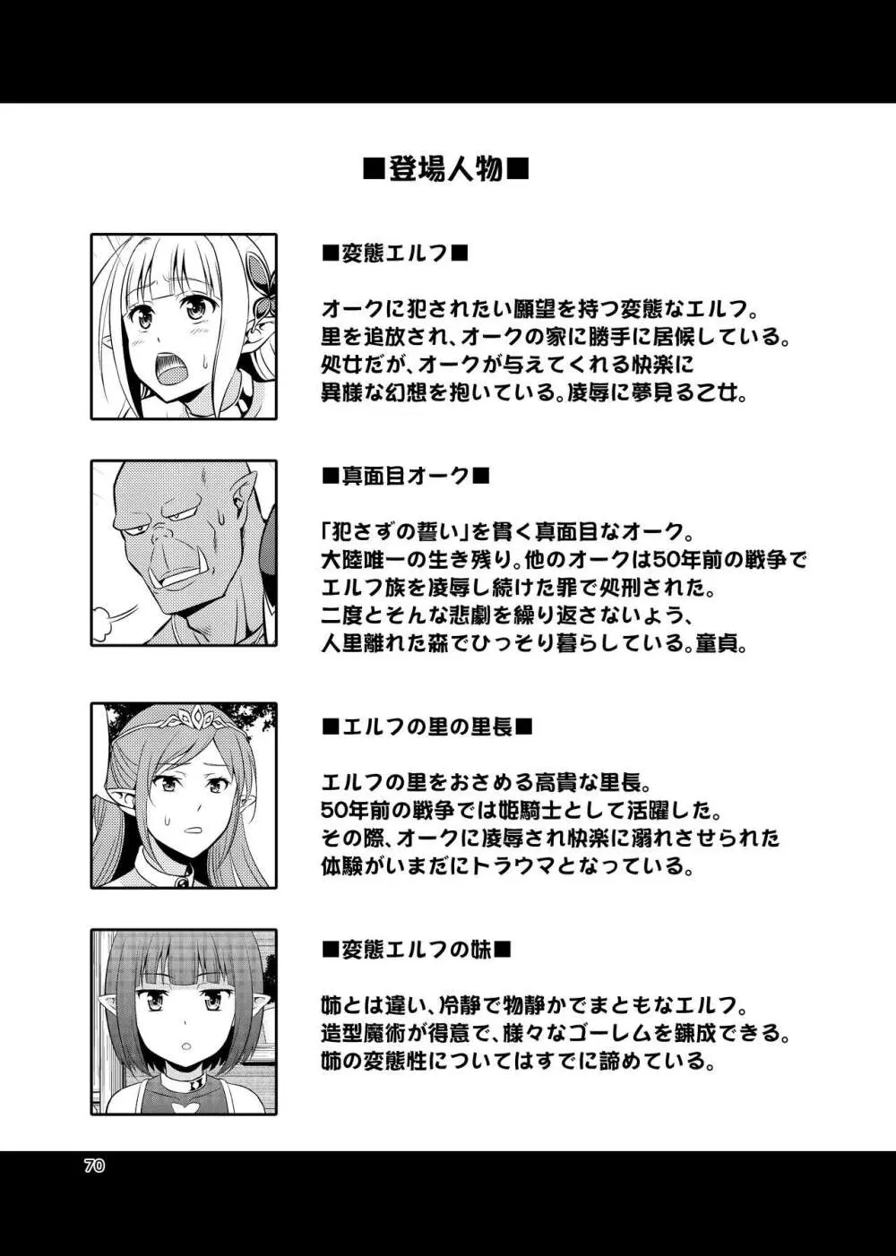 変態エルフと真面目オーク 同人版総集編 Page.69