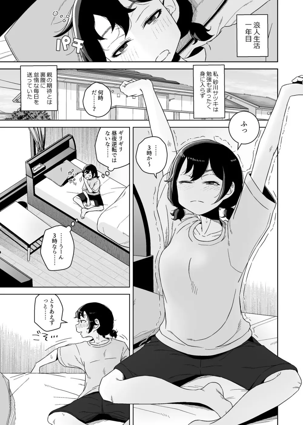 オナニー依存自堕落女子は少年のオナニーを覗き見する。 Page.3