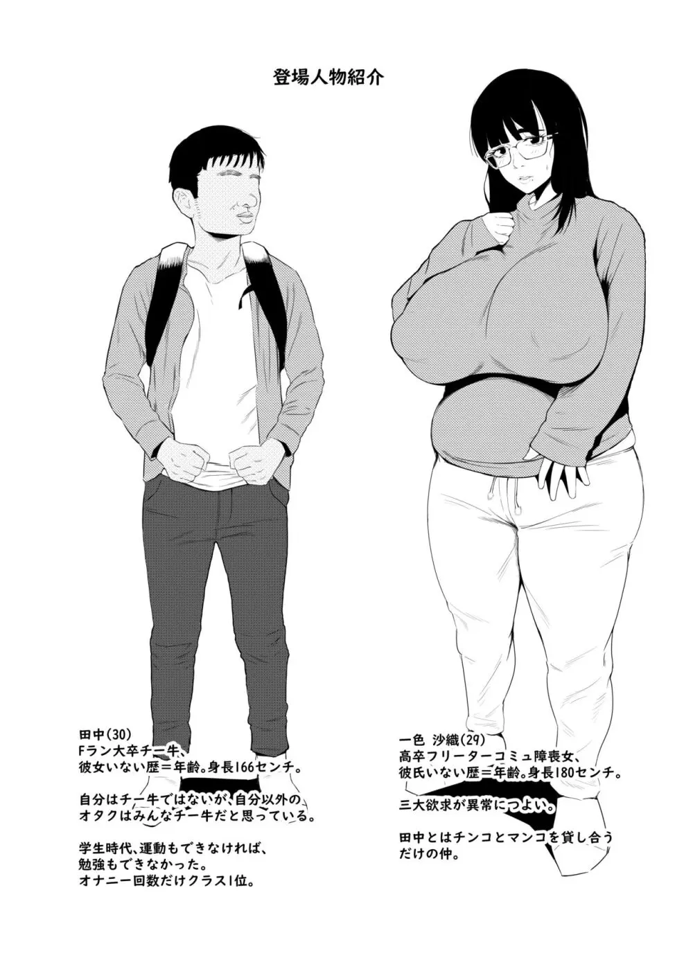 二郎系陰キャ喪女と下品交尾する本 Page.4