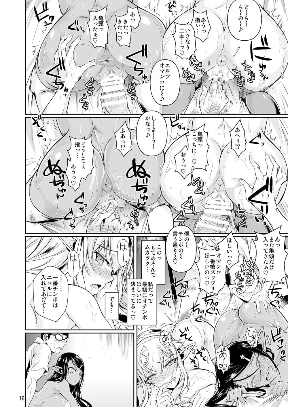 ハイエルフ×ハイスクール 白×黒 Page.17