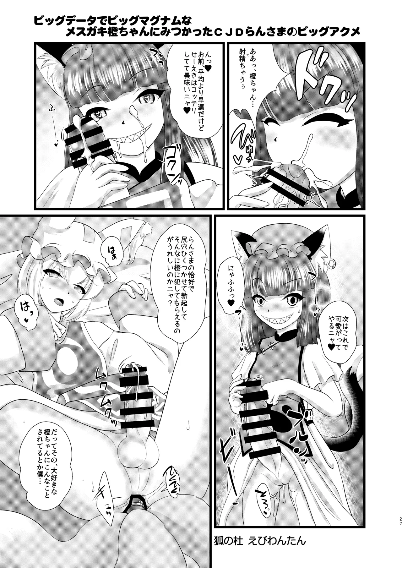 女装趣味のボクが今度はふたなり橙ちゃんに犯される本 Page.26