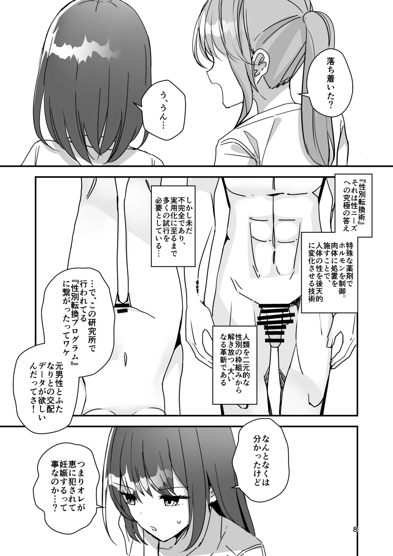 女の子になってふたなり彼女に孕ませられる本 Page.7