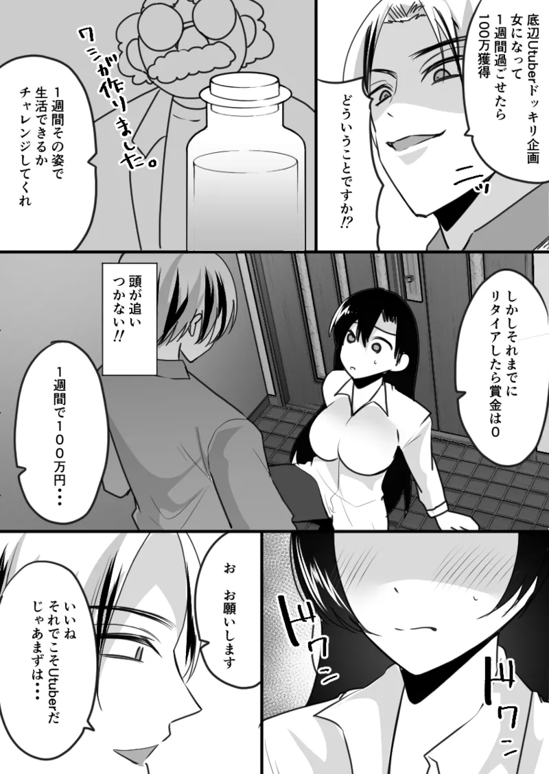 ユーチューバーTSドッキリ ~女体化して1週間過ごせたら100万円ゲット~ Page.10